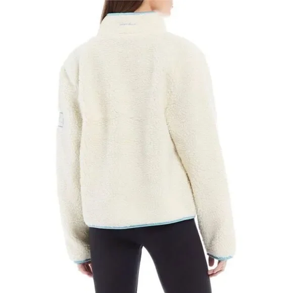 Ivory Ella - Full Zip Faux Sherpa Jacket sz Small - Picture 2 of 13